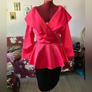 Pink and Black 80’s Dress